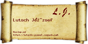 Lutsch József névjegykártya
